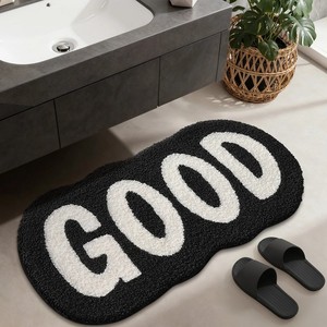 Tapis de bain en coton tufté à motif imprimé, antidérapant avec dos en caoutchouc, forme originale, pour usage domestique, épais et doux, couleur et taille personnalisables - Product Image 3