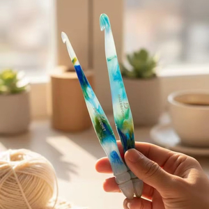 Natural Color Resin Fashion <b>Crochet</b> <b>Hook</b> with Durable Material Eco-Friendly for Creative <b>Crochet</b> Projects and Artistic Designs - Product Image 1