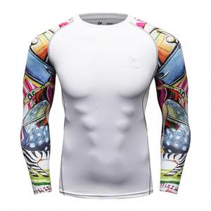 <b>Men</b> Rash Guard Long Sleeve UV Protection Swim <b>Shirt</b> Quick Dry Surf Beach Athletic <b>Compression</b> Wear - Product Image 4