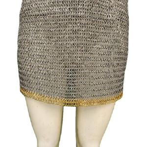 Camisa de Cota de Armadura Medieval Hecha a Mano de Acero Suave con Anillos de Latón Remachados Planos, Armadura Histórica para Recreación, Cosplay y Halloween - Product Image 5