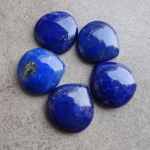 Lapislázuli Natural en Forma de Corazón, Cabujón con Reverso Plano, Calibrado, Gema Suelta para Joyería, Piedra de Cristal Curativa - Product Image 4