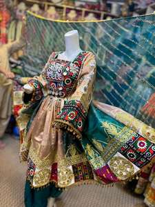 Precios al por mayor, MOQ bajo, vestido afgano para mujer, tallas y colores personalizados, bordado afgano Kuchi, vestidos casuales vintage en venta - Product Image 2