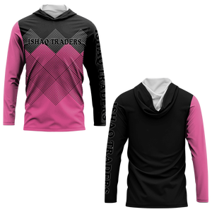 Sweat à capuche unisexe à manches longues Ishaq Traders, imprimé géométrique, séchage rapide, UPF 50, vêtements de pêche - Product Image 3