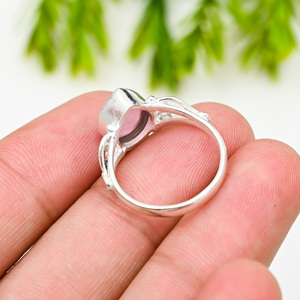 Rose <b>Quartz</b> 925 Silver Luxury Gemstone <b>Rings</b> for Party - Product Image 3