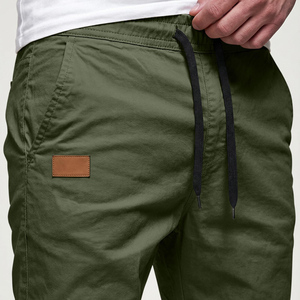 Pantalones Jogger Cargo Verde Oliva para Hombre, Pantalones Casuales Ligeros con Bolsillos Laterales y Dobladillo Elástico - Product Image 3