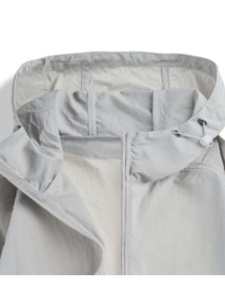 <b>Women</b> Color Blocked Hooded Windbreaker <b>Jacket</b> Full Sleeve Windproof Pullover <b>Spring</b> Wear Full Sleeve Zipper Closure Blouson Coat - Product Image 2