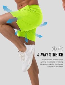 Pantalones Cortos Deportivos Transpirables y Ecológicos para Hombre, para Gimnasio, Entrenamiento, Fitness, con Logotipo Personalizado, 5 Pulgadas, Ropa Deportiva Informal de Secado Rápido - Product Image 2
