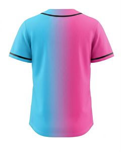 Maillot de baseball vierge OEM pour homme, grande taille, décontracté, à manches courtes boutonnées, 100 % polyester, uniforme sportif d'équipe, couleur unie, séchage rapide - Product Image 5