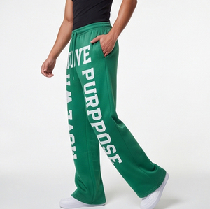 Pantalones Deportivos Unisex Extra Grandes, Holgados, Estampados, de Pierna Ancha, Casuales, 100% Algodón Felpa, para Hombre y Mujer - Product Image 5