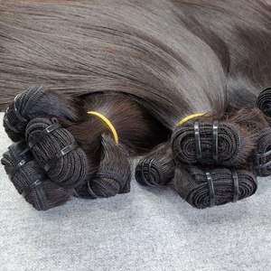 Extensions de cheveux Dream Hair Premium Baby Hair à double trame, cheveux vierges vietnamiens, cuticules alignées, lisses et soyeux, aspect naturel, fabrication à la machine - Product Image 1
