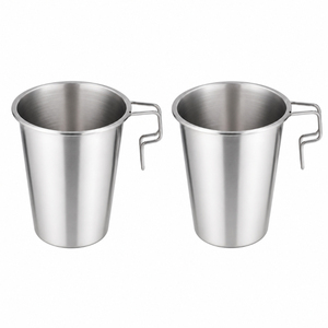 Taza de Acero Inoxidable con Forma de Lata y Logotipo Personalizado, Taza de Cerveza de Metal Acanalado Retro, Vaso de Café Vintage para Camping - Product Image 5
