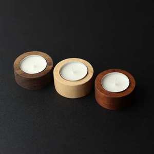 เชิงเทียนไม้ทำมือรูปทรงกรวย ตกแต่งบ้านสไตล์ธรรมชาติ - Product Image 6