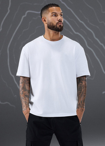 Camiseta de Alta Calidad de 400g con Cuello Ajustado, Estilo Urbano, 100% Algodón, para Hombre, Lisa, para Impresión Personalizada - Product Image 6
