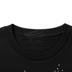 T-shirt pour homme à manches courtes en coton 100% respirant, col rond, style unique, décontracté, avec strass, haute qualité, meilleur prix - Product Image 6