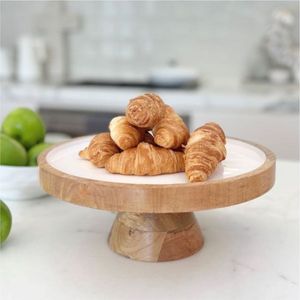 Eco-Friendly Natural Wooden Cake Stand Round Wood Cupcake Pedestal Display Holder for Wedding Birthday Party Dessert Serving - Product Image 5