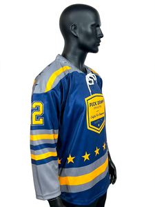 Maillots de Hockey Personnalisés pour Adultes – Collection Dégradé Graffiti Coloré Rétro Vintage Respirant à Col V Décontracté – Vente en Gros - Product Image 4