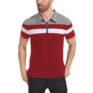 Venta al por mayor en blanco personalizado transpirable de secado rápido antiarrugas anti-pilling Anti-Shrink ecológico camisas de polo con cremallera - Product Image 2