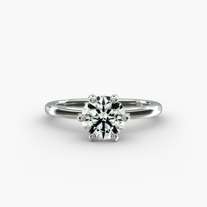 Fine 925 Sterling <b>Silver</b> Round Brilliant Cut Moissanite <b>Solitaire</b> <b>Ring</b> Luxury Bridal Jewelry Anniversary Engagement Wedding Styl - Product Image 3