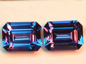 Alexandrite synthétique facettée de laboratoire 16x12mm - Gemmes d'Alexandrite à changement de couleur - Pierre synthétique de haute qualité de grande taille - Product Image 2