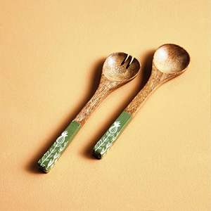 Fabriqué en Inde, respectueux de l'environnement, compatible lave-vaisselle, ustensiles à salade pour la cuisine à domicile, fabriqué en Inde - Product Image 3