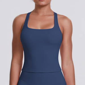 Top Deportivo Clásico Tipo Racerback con Almohadillas, Ecológico, de Secado Rápido, Transpirable, de Lona, para Gimnasio, Fitness, Yoga, para Mujer - Product Image 4