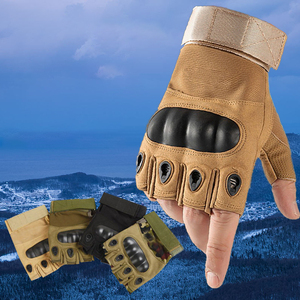 ถุงมือฟิตเนสแบบครึ่งนิ้วสำหรับผู้ชาย  วัสดุ PU กันลื่น สายรัดข้อมือปรับได้ เหมาะสำหรับออกกำลังกาย ยกน้ำหนัก และฝึกซ้อม - Product Image 2