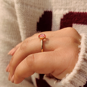Anillo de Compromiso Solitario con Diamante Corte Rosa Redondo, Anillo de Novia de Oro Sólido, Elegante Anillo de Propuesta para Mujer, Joyería Fina, Regalo - Product Image 4