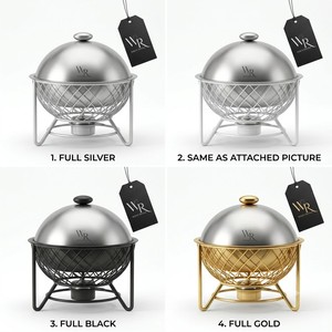 Modern Brass Stainless Steel Eco-friendly <b>Buffet</b> Set Food <b>Warmer</b> Chafing Dish Luxury Catering <b>Buffet</b> Equipment for Gulf Hotels - Product Image 3