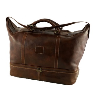 Sac de voyage week-end en cuir véritable, style classique haut de gamme, grand format, portable, style bandoulière, sacs de voyage en cuir - Product Image 4