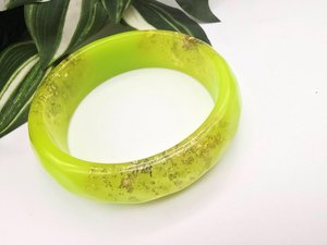 Bracelet léger en résine fine, motif floral peint à la main, étanche, pour femme - Product Image 2