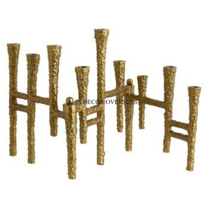 Ensemble de bougeoirs en bois de qualité supérieure, finition naturelle, décoration d'intérieur, design sculpté, 4 pièces, centre de table - Product Image 5