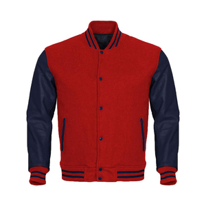 เสื้อแจ็คเก็ตวาร์ซิตี้สีเขียวสำหรับผู้ชาย แขนหนัง PU สีดำ ปกคอพับ กระดุมแถวเดียว สไตล์ลำลอง ใส่ได้ในฤดูใบไม้ร่วง - Product Image 4