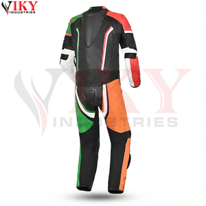 Combinaison de moto unisexe pour homme en cuir véritable, grande taille, certifiée CE, résistante à l'abrasion, coupe-vent, pour l'extérieur - Product Image 2