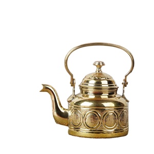 Durable Copper Water <b>Kettle</b> Wooden Handle Stovetop Teapot for Daily Kitchen Use <b>Tea</b> Coffee Serving Purpose Home Hotel Restaurant - Product Image 1