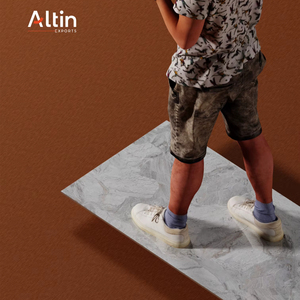 Azulejos de porcelana esmaltada de aspecto lujoso de 2x4 pies, color gris Armania, acabado brillante sin fin, azulejos de 600x1200 mm para sala de estar y dormitorio - Product Image 1