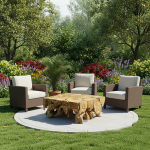 High Quality Teak Root Natural Rustic Wholesale Ditya <b>Square</b> Coffee Table Wooden Living Room Furniture Unique Organic Design - Product Image 3