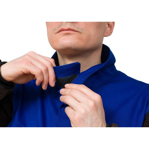 Veste de sécurité en coton perforé et cuir de vachette fendu FR avec boutons-pression, protection contre les étincelles et la chaleur pour le corps - Product Image 5