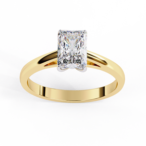 แหวนหมั้นเพชรทรงรัศมี 1.00 กะรัต เพาะเลี้ยงในห้องปฏิบัติการ ทอง 14K พร้อมใบรับรอง IGI ระดับ VS1 สี E สำหรับวันครบรอบแต่งงาน - Product Image 2
