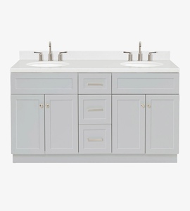 Meuble de salle de bain double vasque Felix 60 pouces sous marque privée, 4 options de finition, vente en gros, usine du Vietnam - Product Image 1