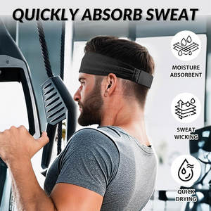Bandas para la Cabeza Hechas de Spandex/Nailon para Hombres y Mujeres, Banda para el Cabello de Tela Suave, Banda Deportiva para Fitness y Yoga - Product Image 3