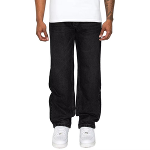 Jean en denim taille mi-haute pour homme, 100% coton, écoresponsable, effet adoucissant, grande taille, décontracté et confortable, vente en gros, production en vrac - Product Image 4
