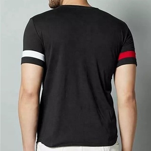 T-shirt à manches courtes pour hommes, bas délavé, simple, 100% coton, prix de gros, haute qualité - Product Image 2