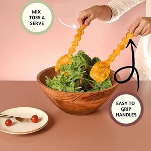 ช้อนเสิร์ฟสลัดอเนกประสงค์ทันสมัย ทำจากเรซิ่นคุณภาพสูง ผลิตด้วยมือ เป็นมิตรต่อสิ่งแวดล้อม ปลอดภัยสำหรับเครื่องล้างจาน เหมาะสำหรับใช้ในบ้านและครัว - Product Image 1