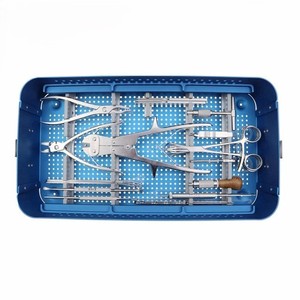 Kit Quirúrgico Veterinario: Placa de Bloqueo para Fragmentos Pequeños Ortopédicos de Acero Inoxidable, Juego de Instrumentos, Bandejas de Esterilización Multicolor - Product Image 1