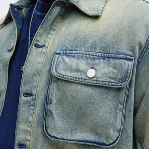 Latest Design <b>Men's</b> Denim <b>Jacket</b> Wholesale, <b>Fleece</b> <b>Lined</b>, Casual, European/American Style, Trendy for Autumn/Winter - Product Image 6
