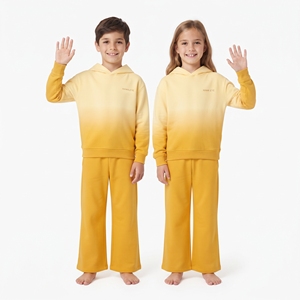Conjunto Deportivo Sublimado en Contraste de Color para Niños y Niñas, Sudadera con Capucha y Pantalones Anchos, Ropa Deportiva, Conjunto a Juego, Venta al Por Mayor - Product Image 1