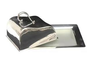 Plateau de service en acier inoxydable, boîte à beurre avec couvercle, boîte de rangement pour beurre, pour table de petit-déjeuner - Product Image 4