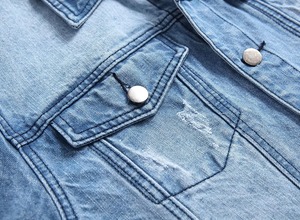 Wholesale New Fashionable <b>Men</b> Spring High Street Plus Size <b>Denim</b> <b>Jacket</b> with Zipper Closure Reversible & Waterproof - Product Image 5