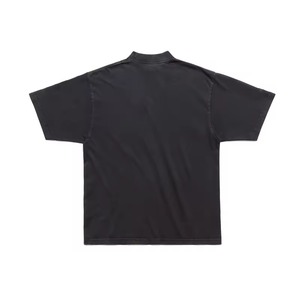 Oversized Boxy Fit <b>Tshirt</b> Men's 100% Cotton Drop Shoulder Streetwear Custom logo Mock Neck Plain Vintage Wash t Shirt for Men - Product Image 4