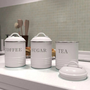 Tea Canister Metal Rectangle <b>Storage</b> <b>Container</b> with Handle Magnetic Lid Freshness Preservation Kitchen Use Minimalist Design - Product Image 5